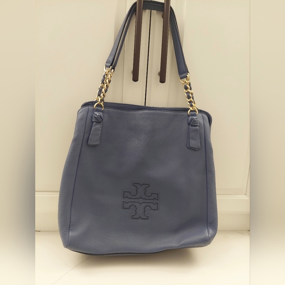 Tory Burch Haper Leather Shoulder Bag - Picture 1 of 8